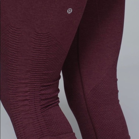 🍋Lululemon Athletica🍋 Maroon In the Flow Crop II - Picture 3 of 8